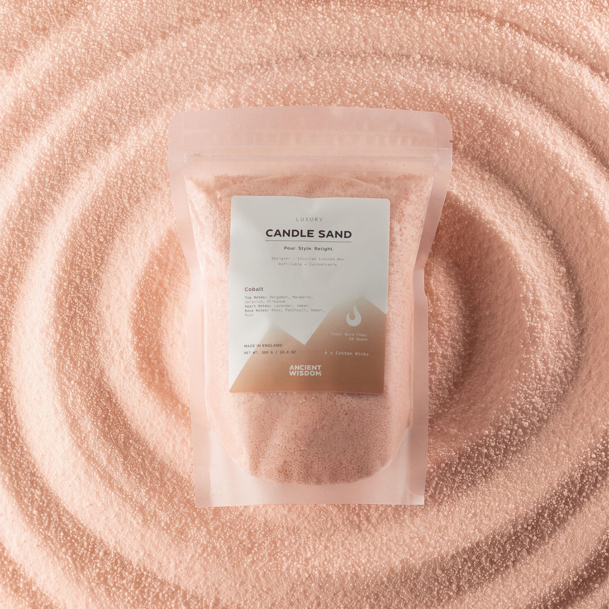 Cobalt Candle Sand - Taupe Orange, 300g