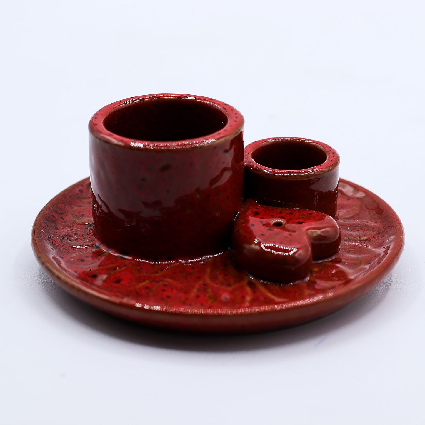 Palo Santo Stick & Smudge Holder - Mandala - Red with Heart Gloss – product image 6