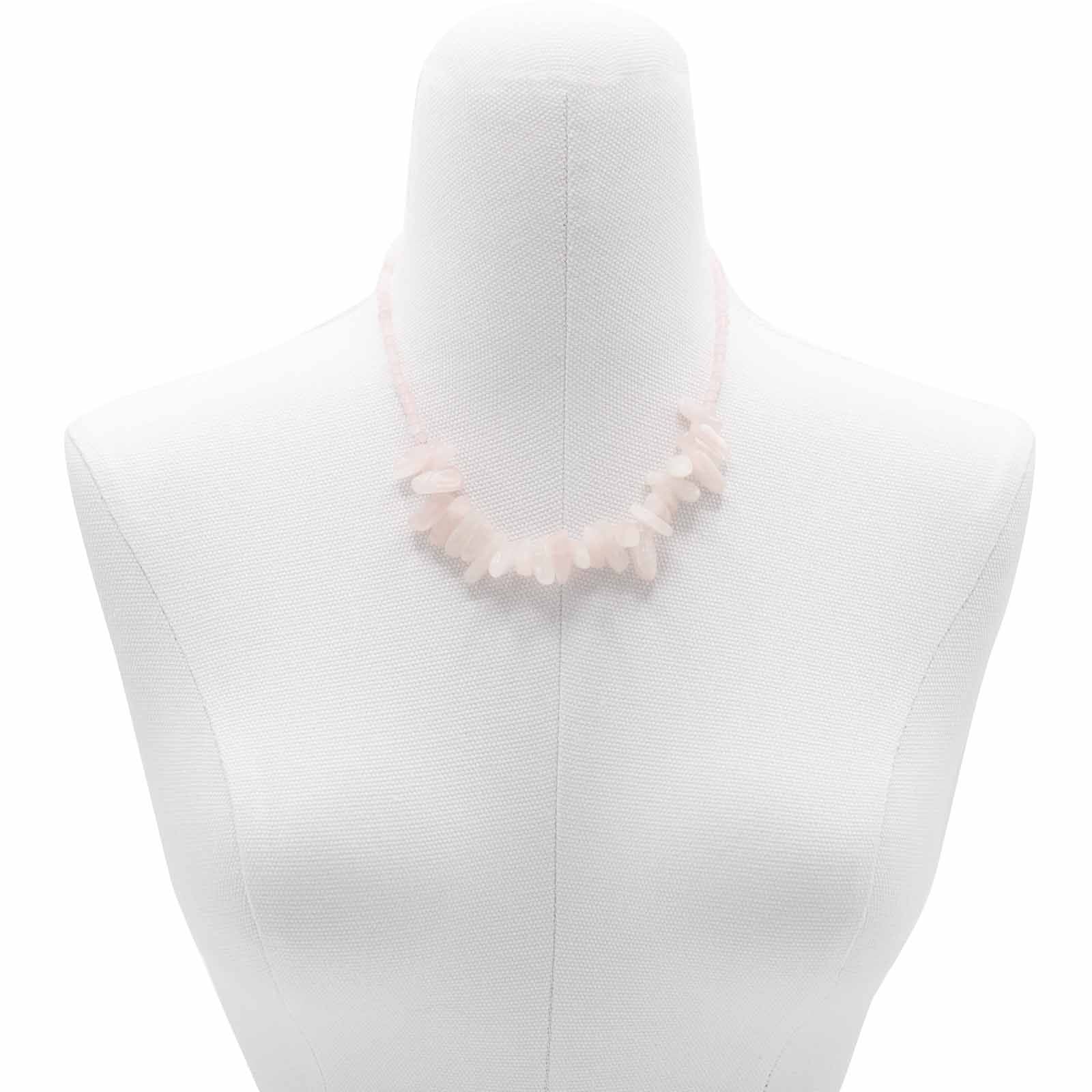 Longstone Gem Necklace - Rose Quartz – detail view