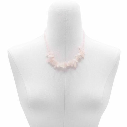 Longstone Gem Necklace - Rose Quartz – detail view