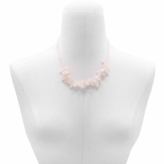 Longstone Gem Necklace - Rose Quartz – detail view