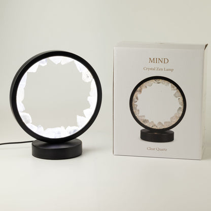 Zen Mind Clear Quartz Gemstone Halo Lamp