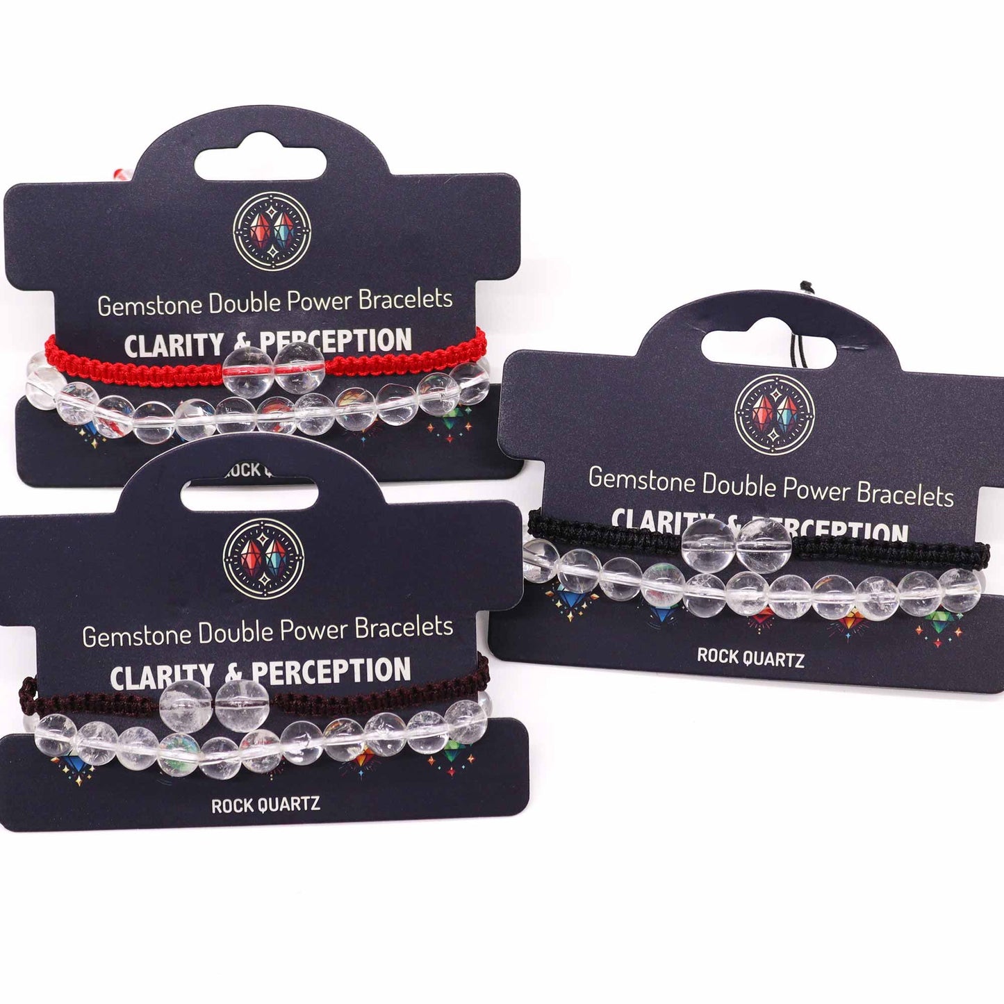 Gemstone Double Power Bracelets- Rock Quartz – lifestyle shot