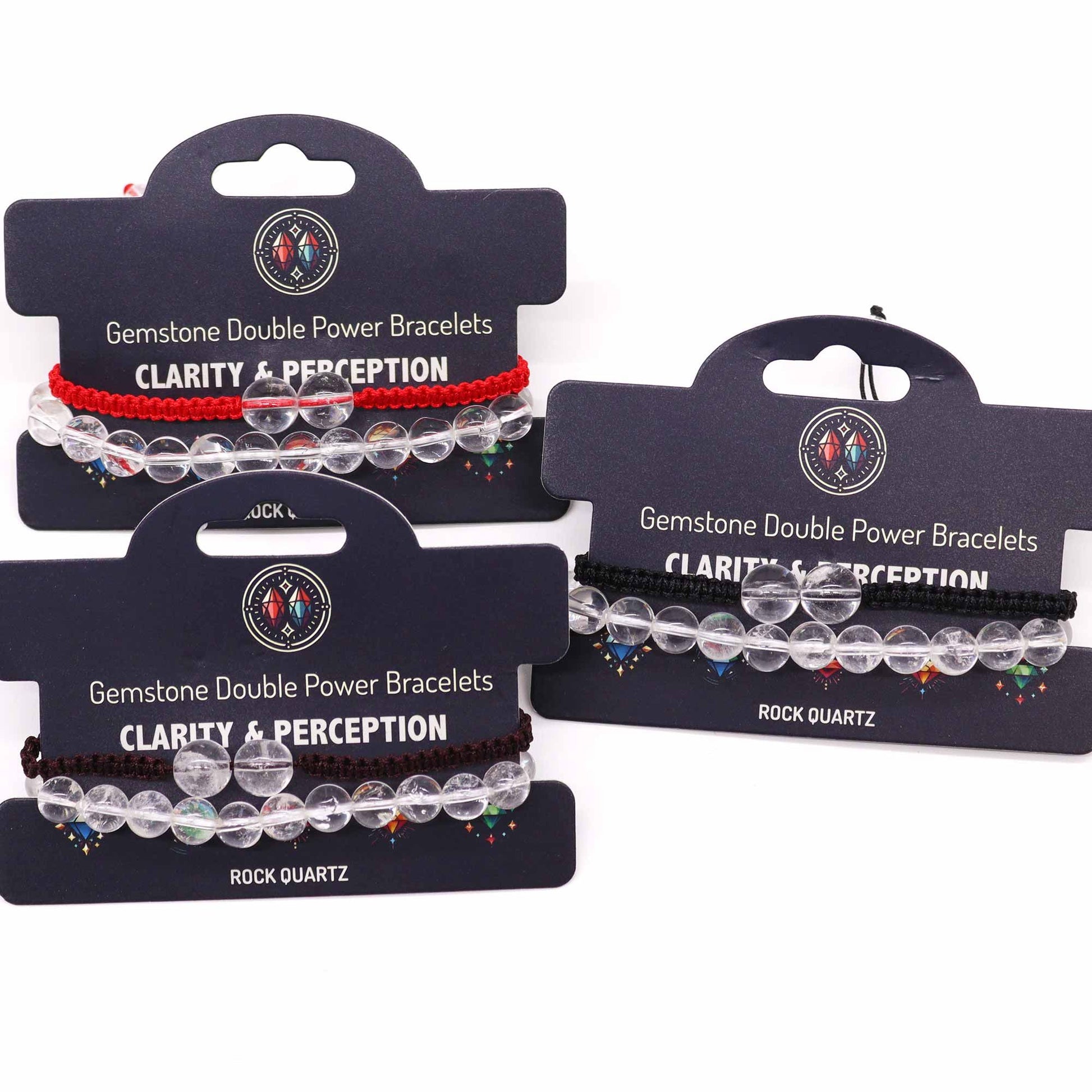 Gemstone Double Power Bracelets- Rock Quartz – lifestyle shot