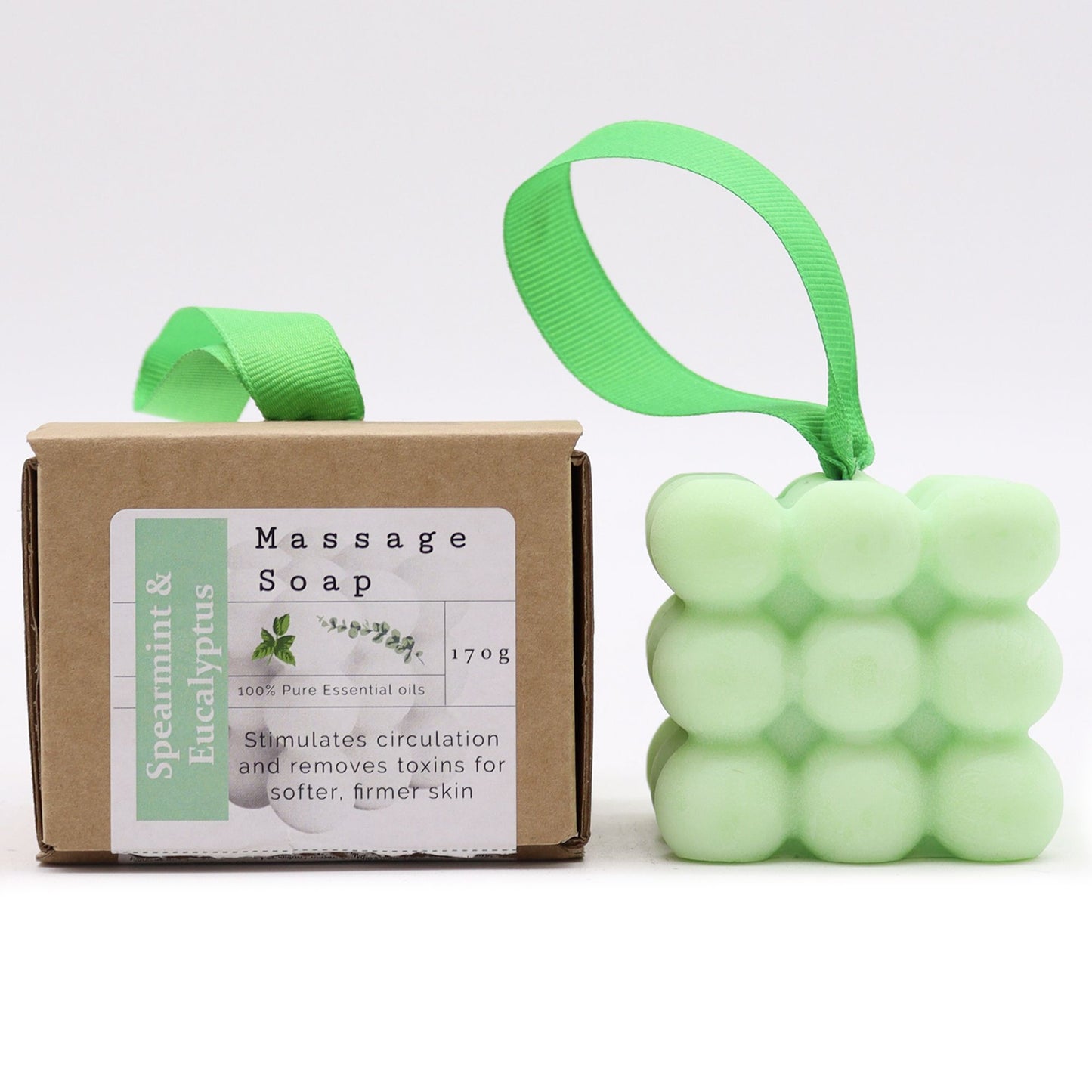 Boxed Single Massage Soaps - Spearmint & Eucalyptus | Auro & Co