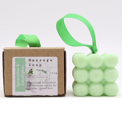 Boxed Single Massage Soaps - Spearmint & Eucalyptus | Auro & Co
