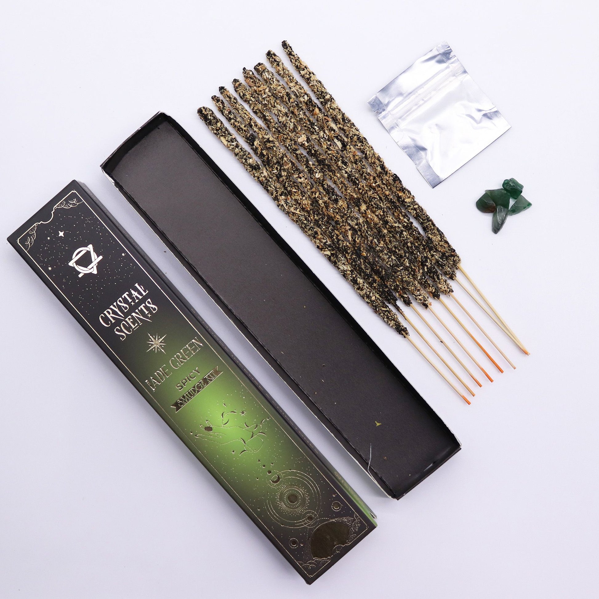 Jade Crystal Scents Smudge Incense - Spicy | Auro & Co