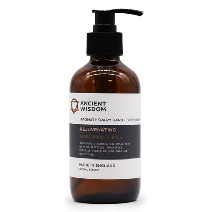 Sandalwood & Rose Hand & Body Wash 250ml | Auro & Co