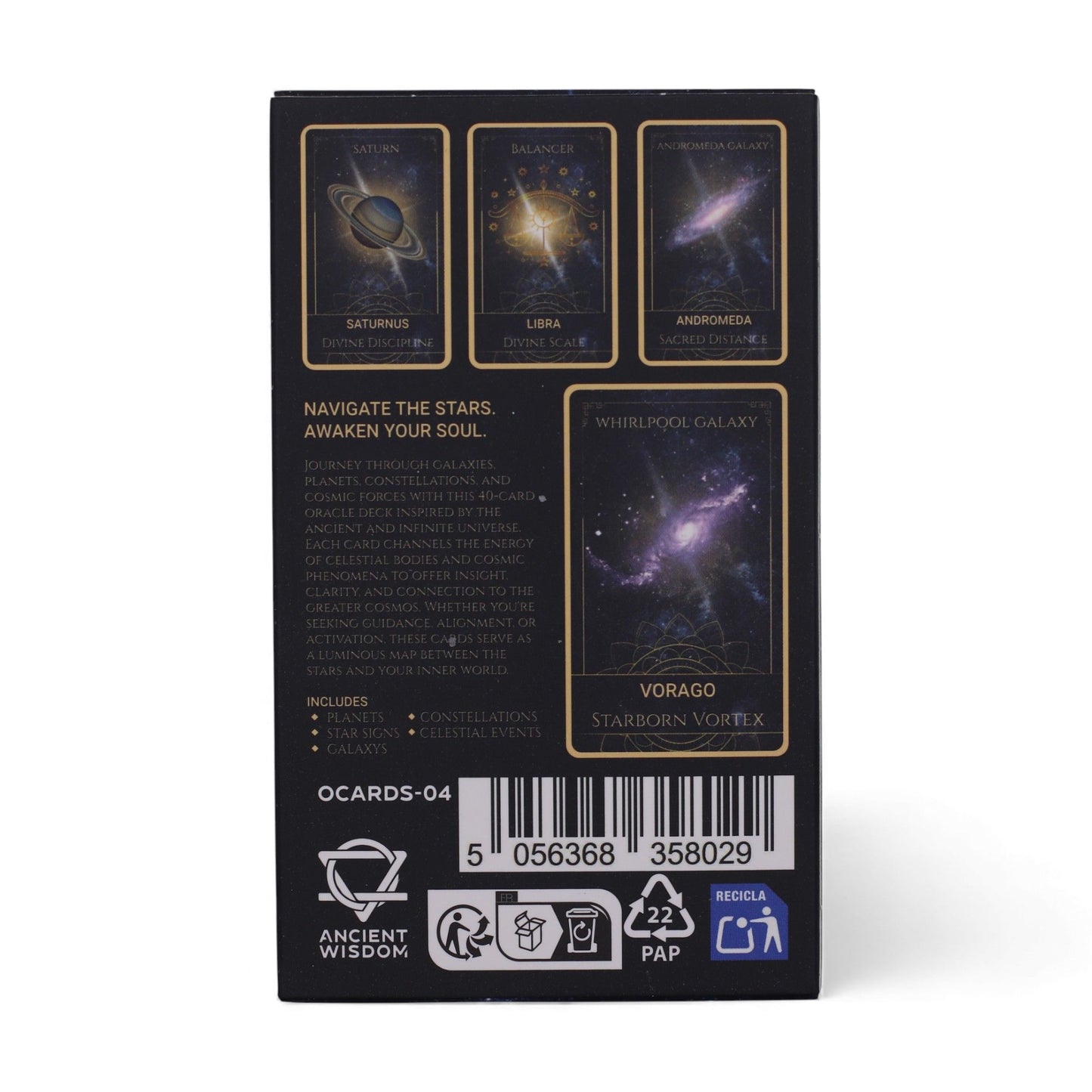 Celestial Energy Atlas Oracle Cards - Spiritual Deck – detail view