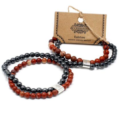 Magnetic Gemstone Bracelet - Redstone – lifestyle shot