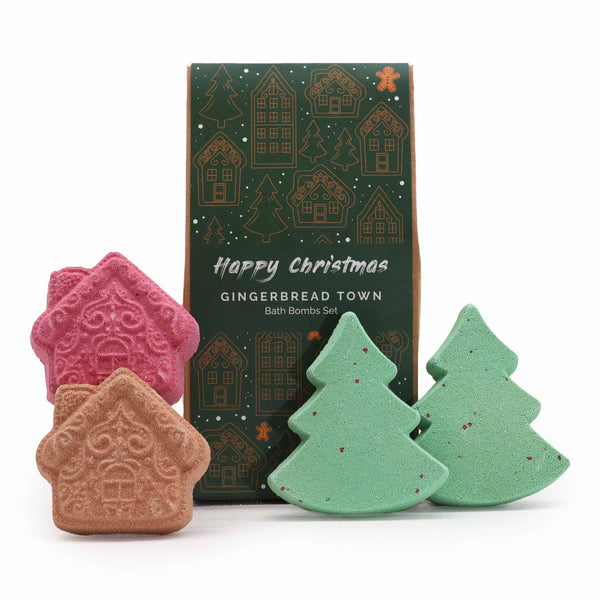 Gingerbread Town Christmas Bath Bomb Gift Pack | Auro & Co