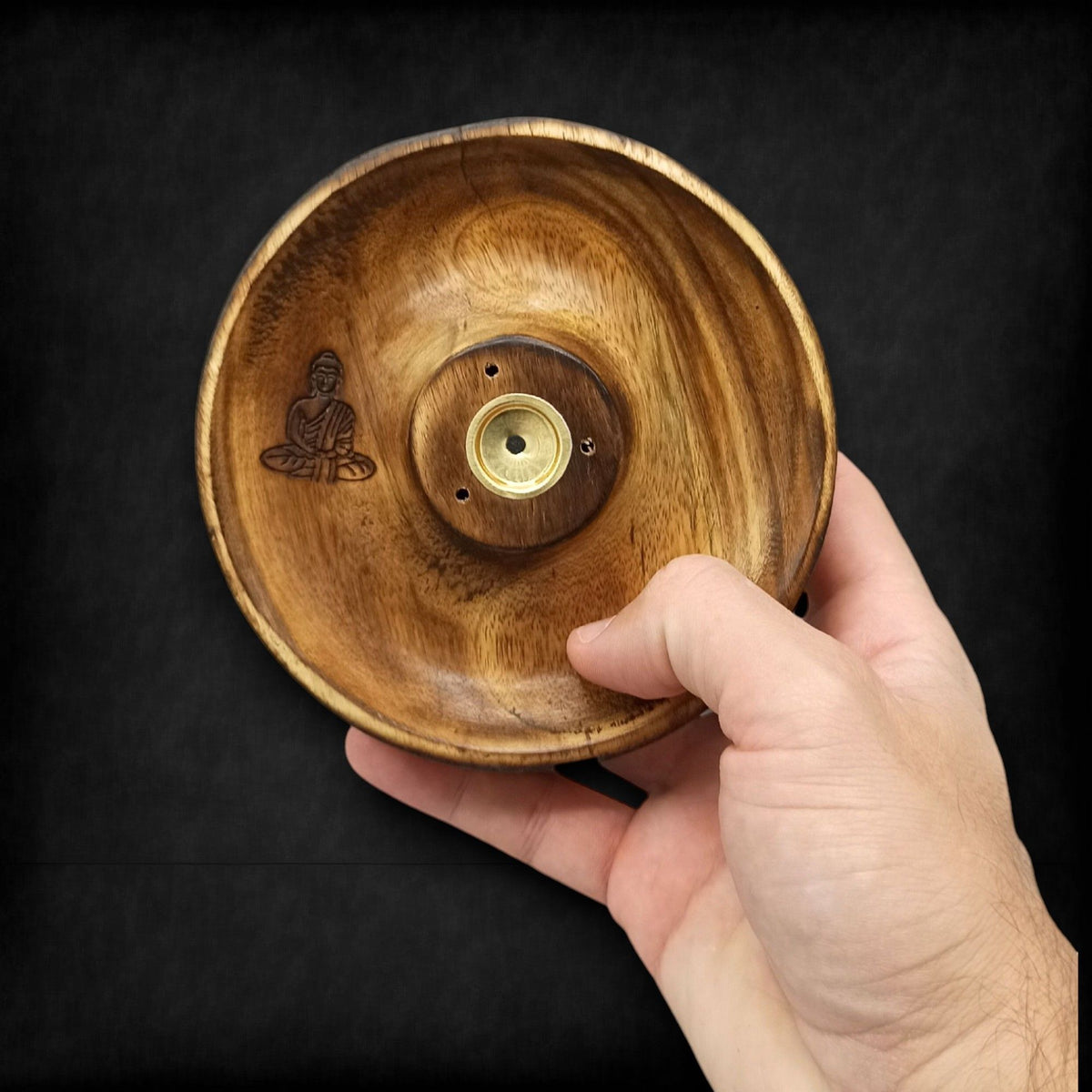 Buddha Mango Wood Incense Disc