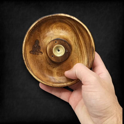 Buddha Mango Wood Incense Disc