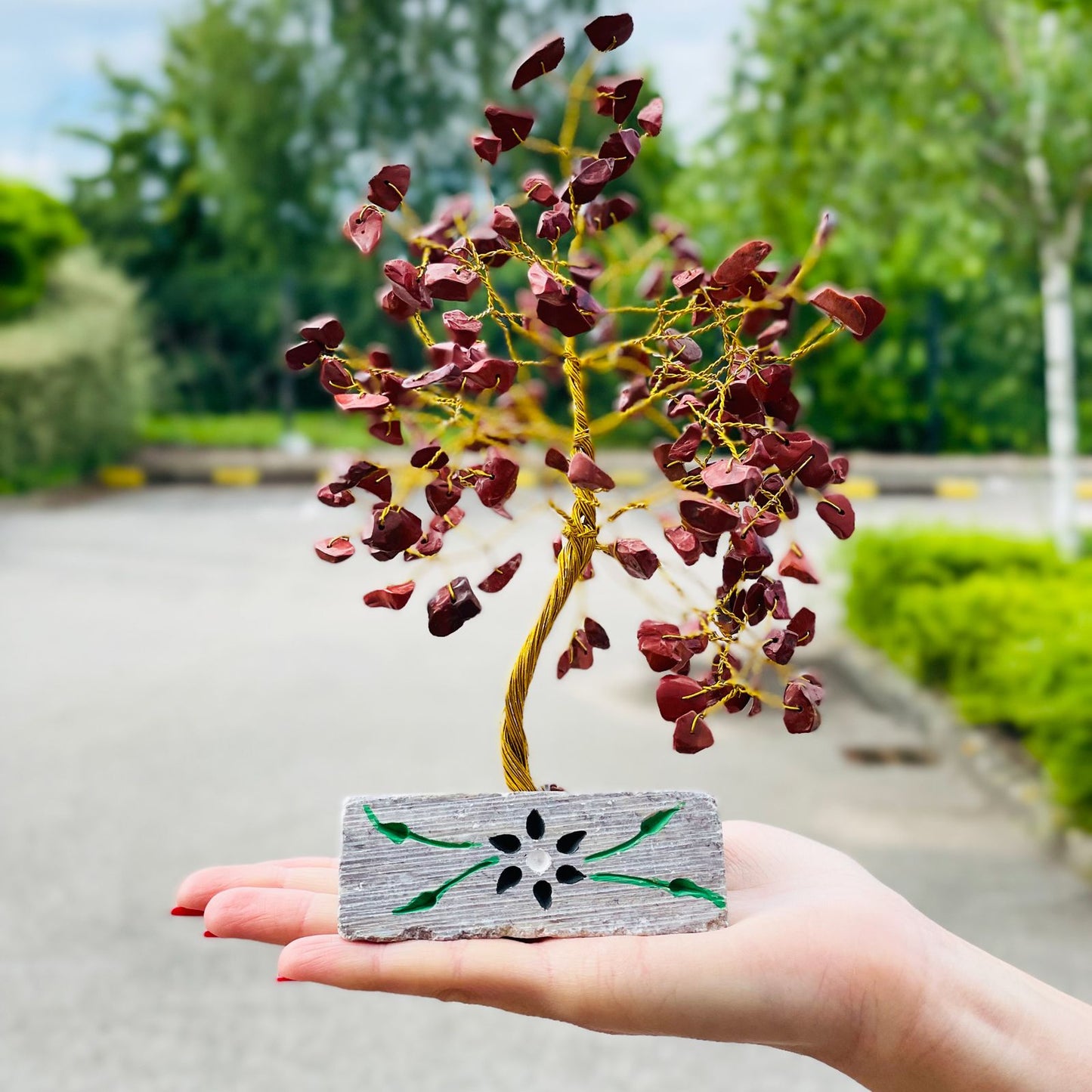 Indian Gemstone Trees Red Jasper - 160 Stone – lifestyle shot