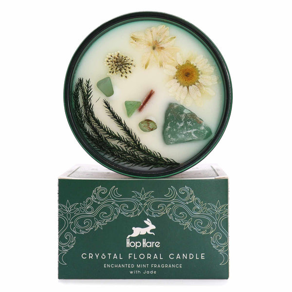 Hop Hare Crystal Magic Flower Candle - The Magician | Auro & Co