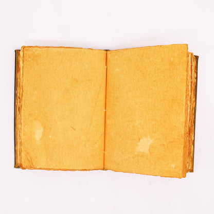 Heafty Coffee Tan Book - Zinc Owl Decor - 200 Deckle Edges Pages - 26x18cm – lifestyle shot