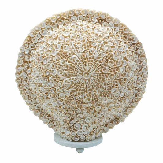 Coastal Glow Cut-Art Shell Lamp – Large Round (30cm)