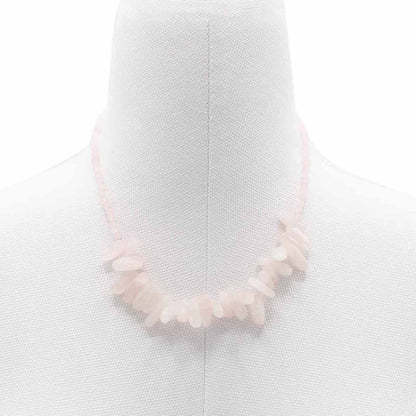 Longstone Gem Necklace - Rose Quartz | Auro & Co