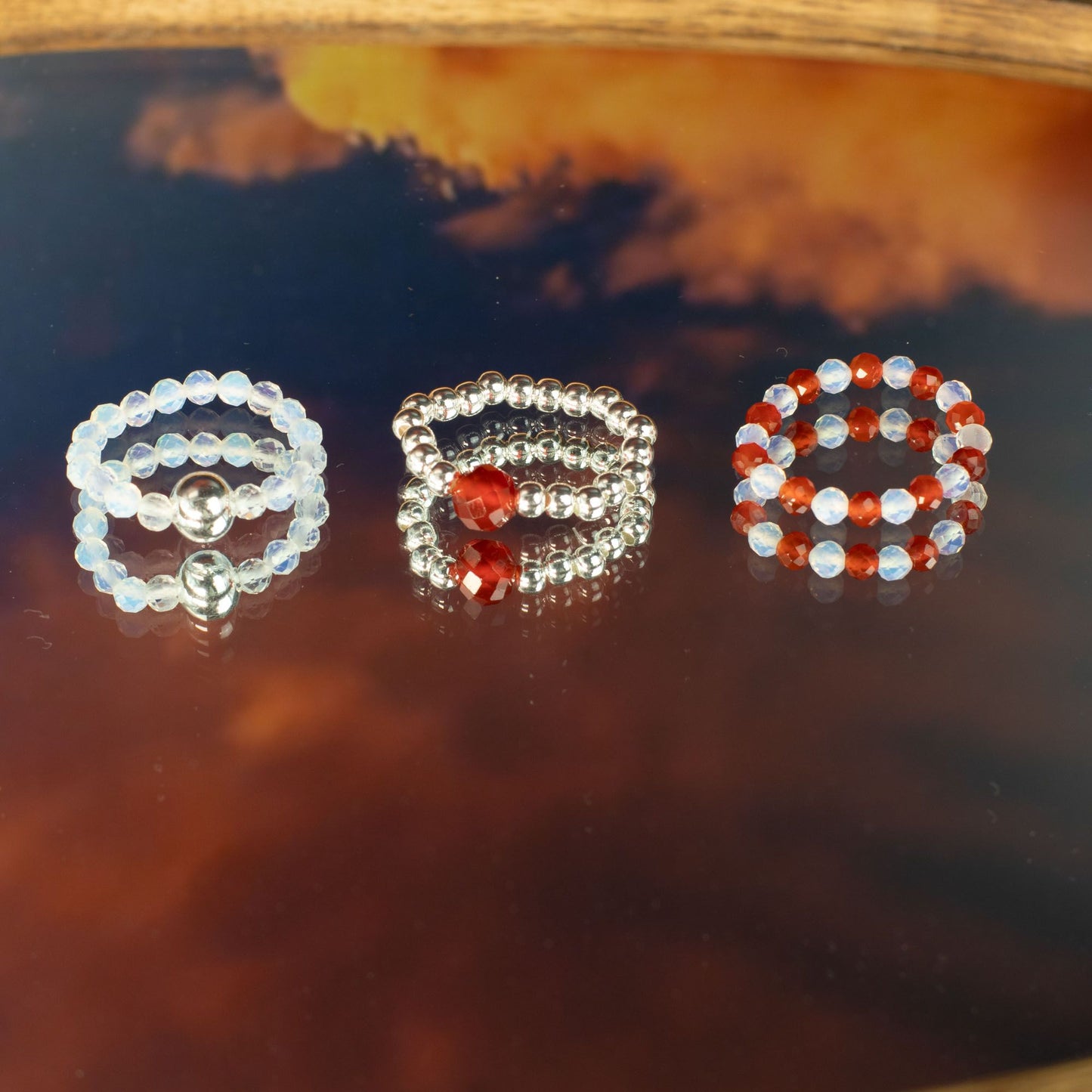 Nymph Spirit Gemstone Ring Set - Blood Moon – product image 6