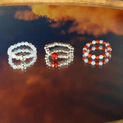 Nymph Spirit Gemstone Ring Set - Blood Moon – product image 6