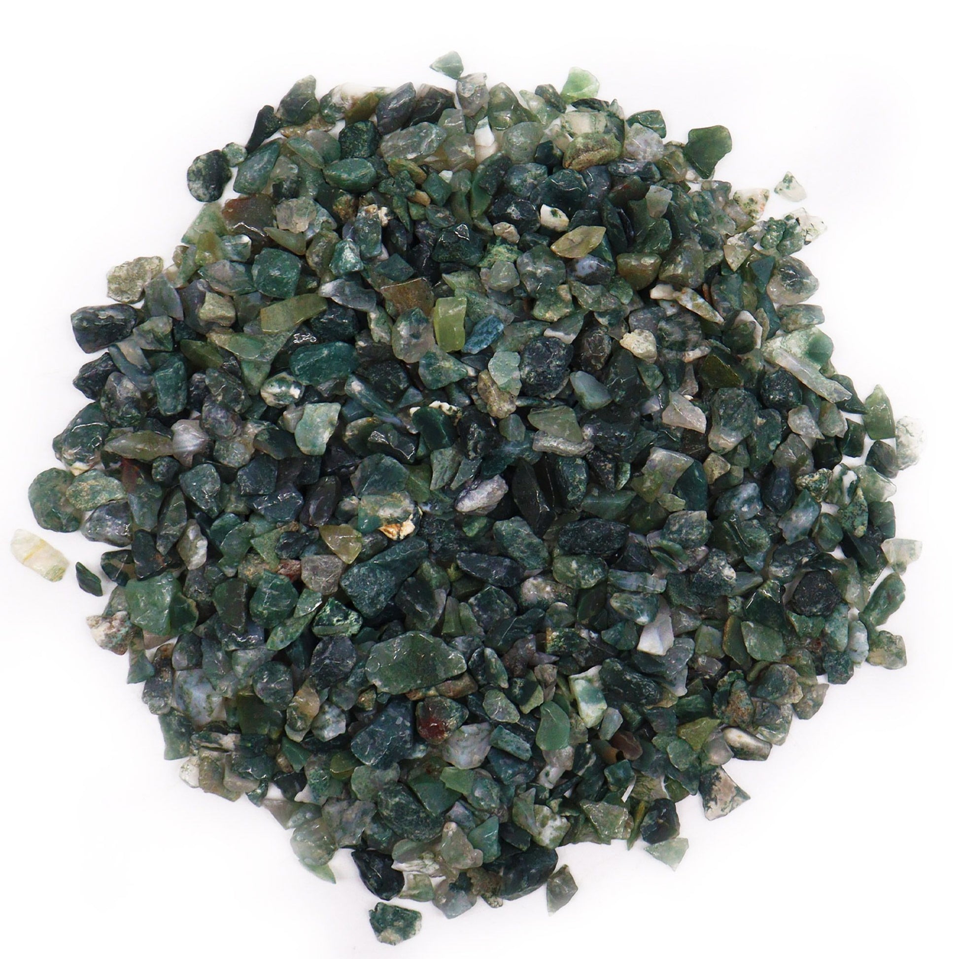 Moss Agate Gemstone Chips Bulk - 1KG | Auro & Co