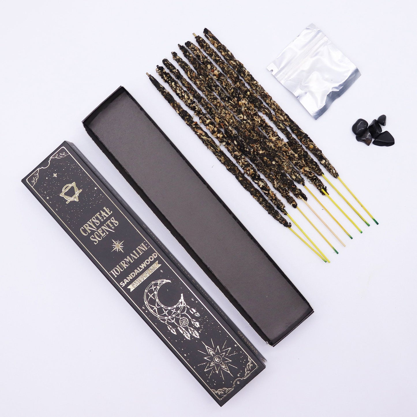 Tourmaline Crystal Scents Smudge Incense - Sandalwood | Auro & Co