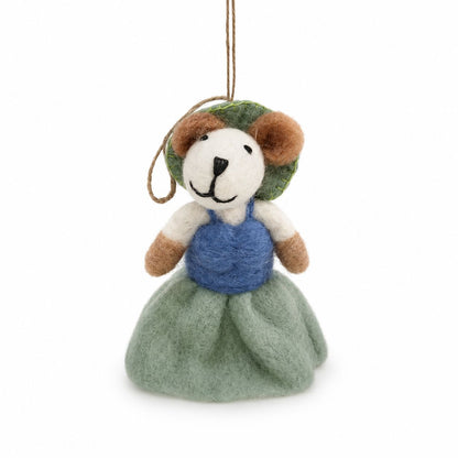 Felt Rabbit & Sheep Charms, Set of 8, Hanging Decorations & Bag Charms
