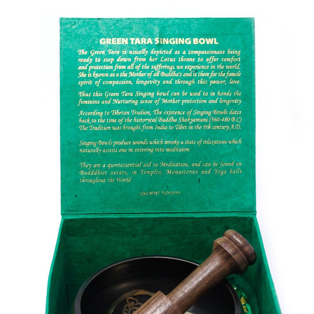 Green Tara Singing Bowl Set 10cm (min 380gm) – product image 5
