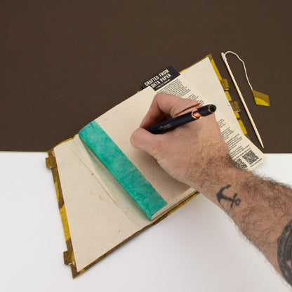 Mustard Brown Lokta Notebook, Medium