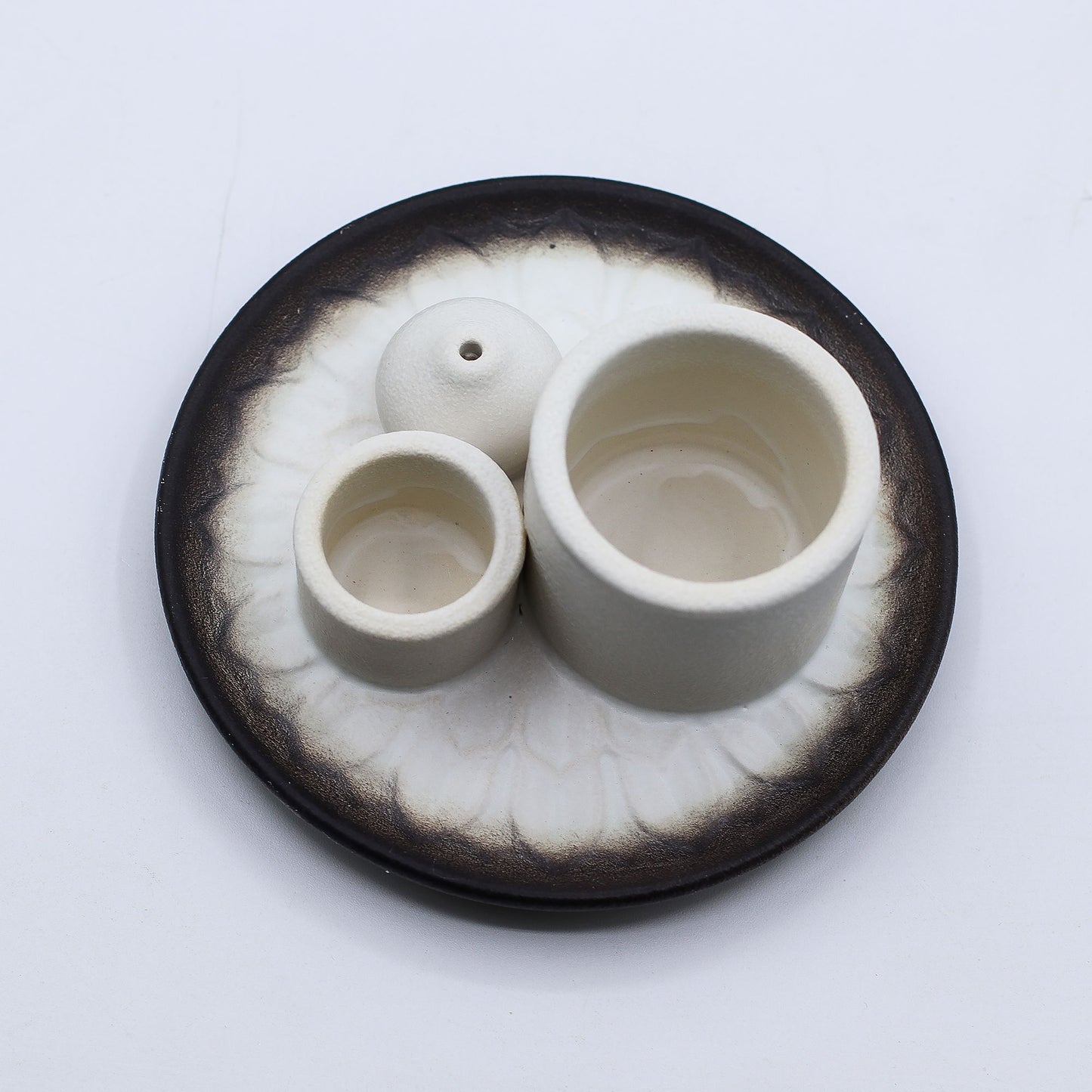Palo Santo Stick & Smudge Holder - Mandala - White & Grey – lifestyle shot