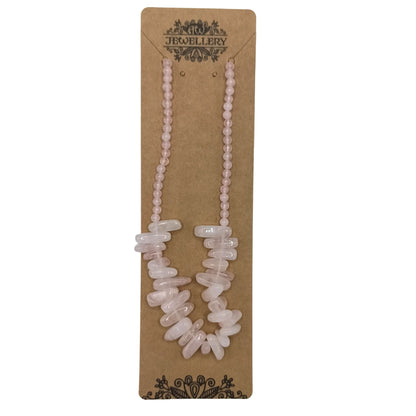 Longstone Gem Necklace - Rose Quartz – lifestyle shot