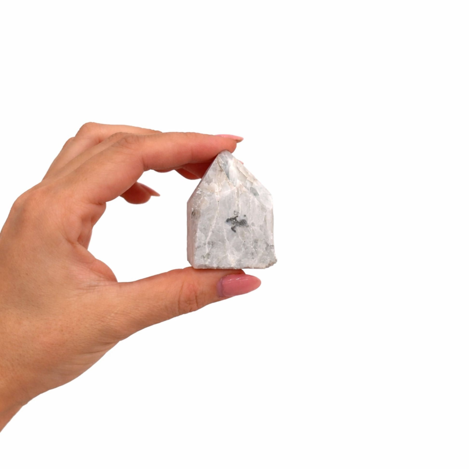 Gemstone Top Polished Points - Rainbow Moonstone (approx 5-6 pieces) – detail view