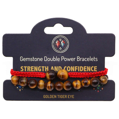 Gemstone Double Power Bracelets- Tiger Eye | Auro & Co