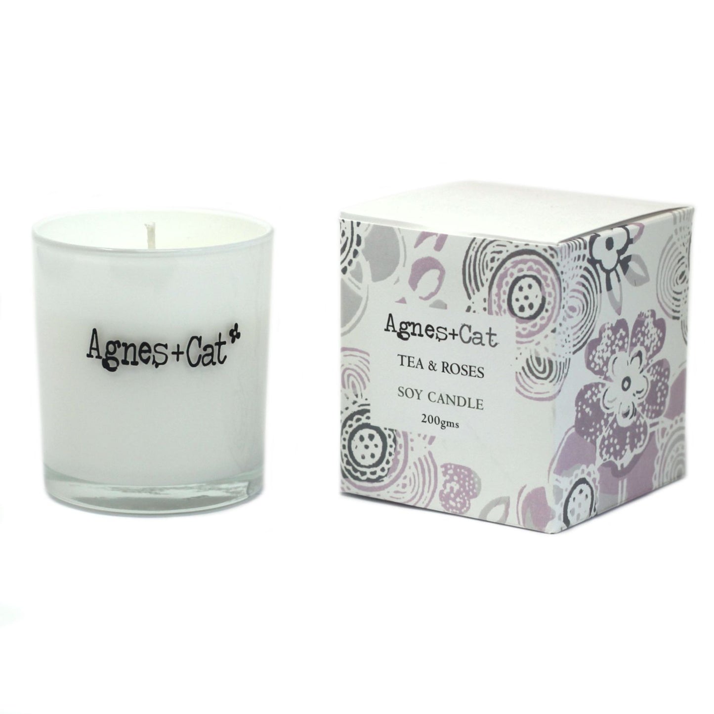 Agnes + Cat Votive Candle - Tea and Roses | Auro & Co