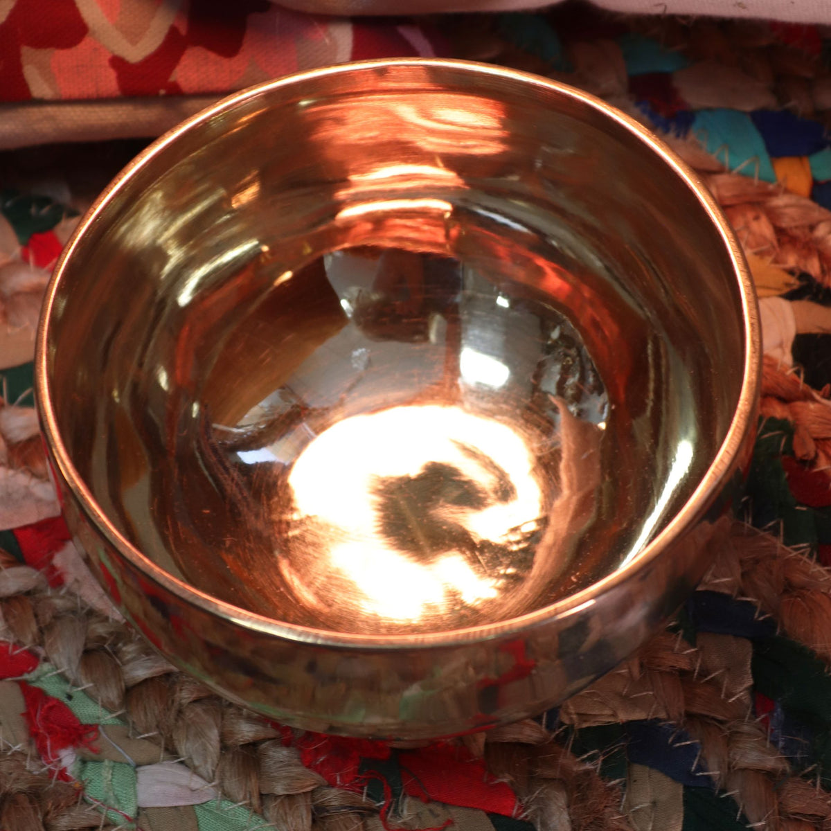 Shining Bell-Metal Singing Bowl, Handmade, Extra Large, 21cm, 1.5kg
