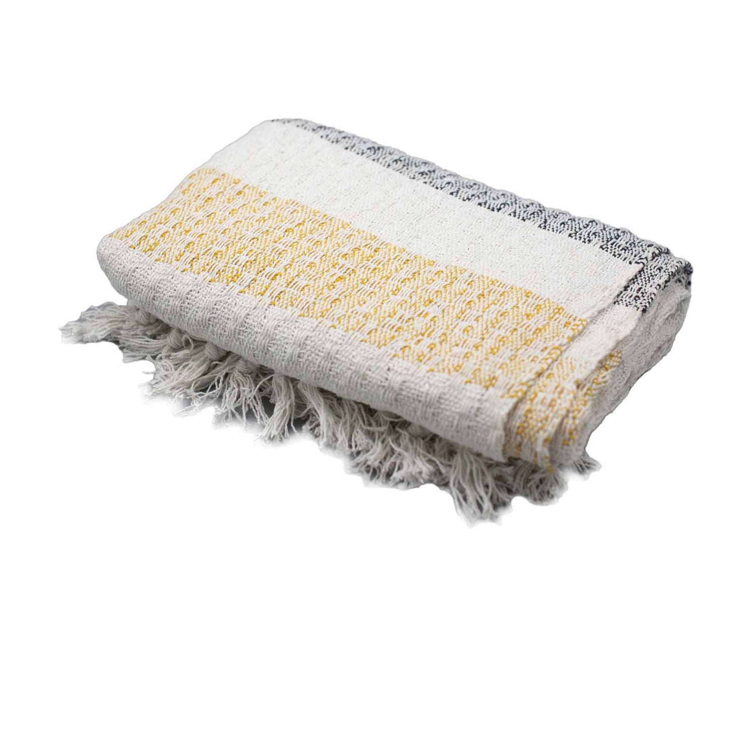 Sun-Soft Boho Layering Throw – Tasselled Edges