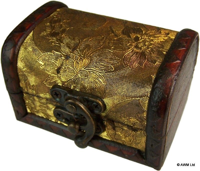 Gold Panel Colonial Vintage Style Box, Medium