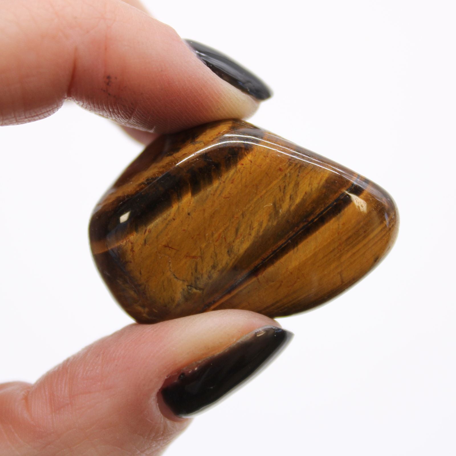 Medium African Tumble Stones - Tigers Eye - Golden – detail view