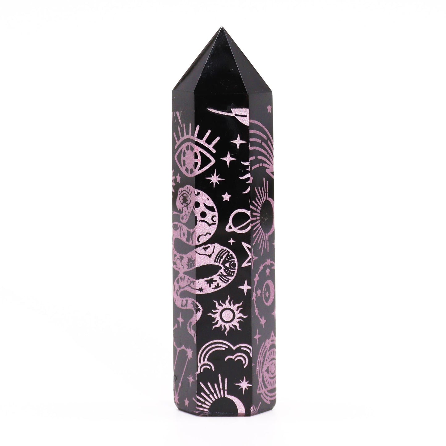 Black Obsidian Point - Mystic Story - Rose Pink – product image 5