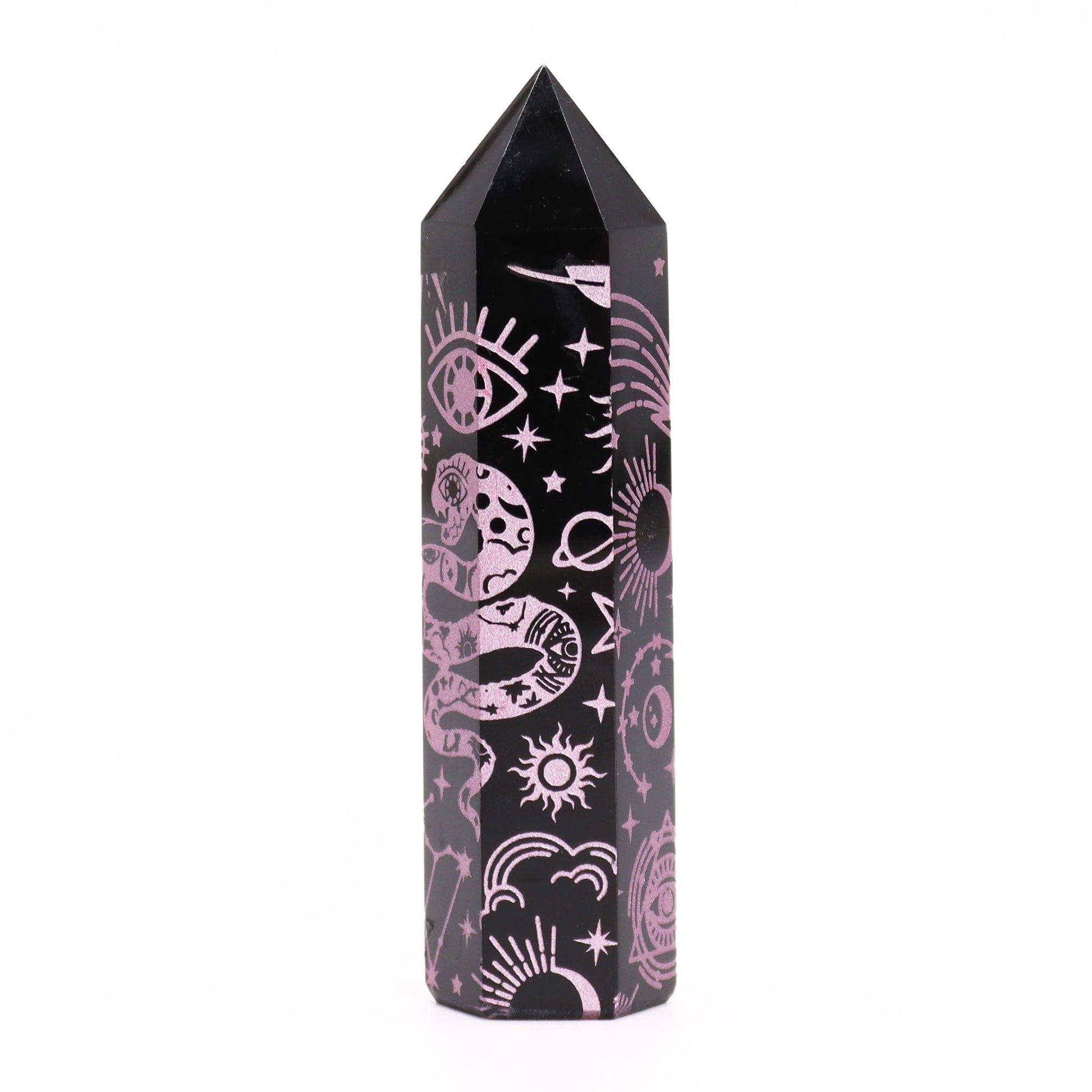 Black Obsidian Point - Mystic Story - Rose Pink – product image 5