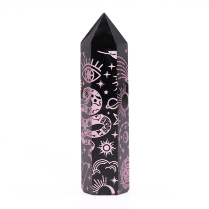 Black Obsidian Point - Mystic Story - Rose Pink – product image 5