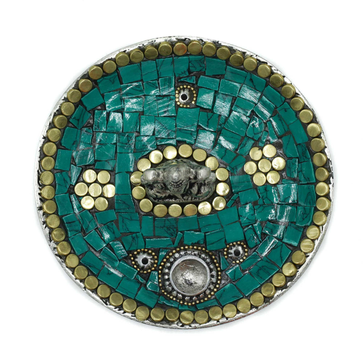 Ganesha Ceramic Mosaic Incense Holder