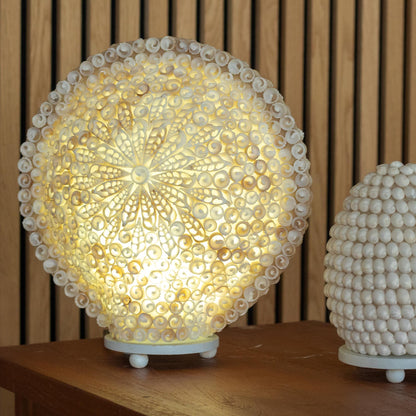 Coastal Glow Cut-Art Shell Lamp – Large Round (30cm) – packaging