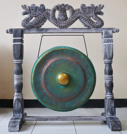 Medium Gong in Stand - 35cm - Greenwash | Auro & Co