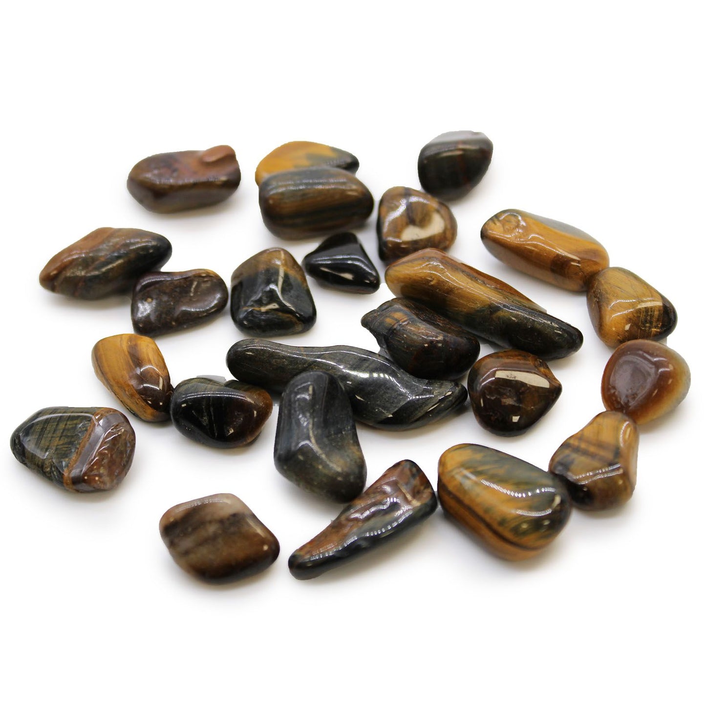 Small African Tumble Stones - Tigers Eye - Varigated | Auro & Co