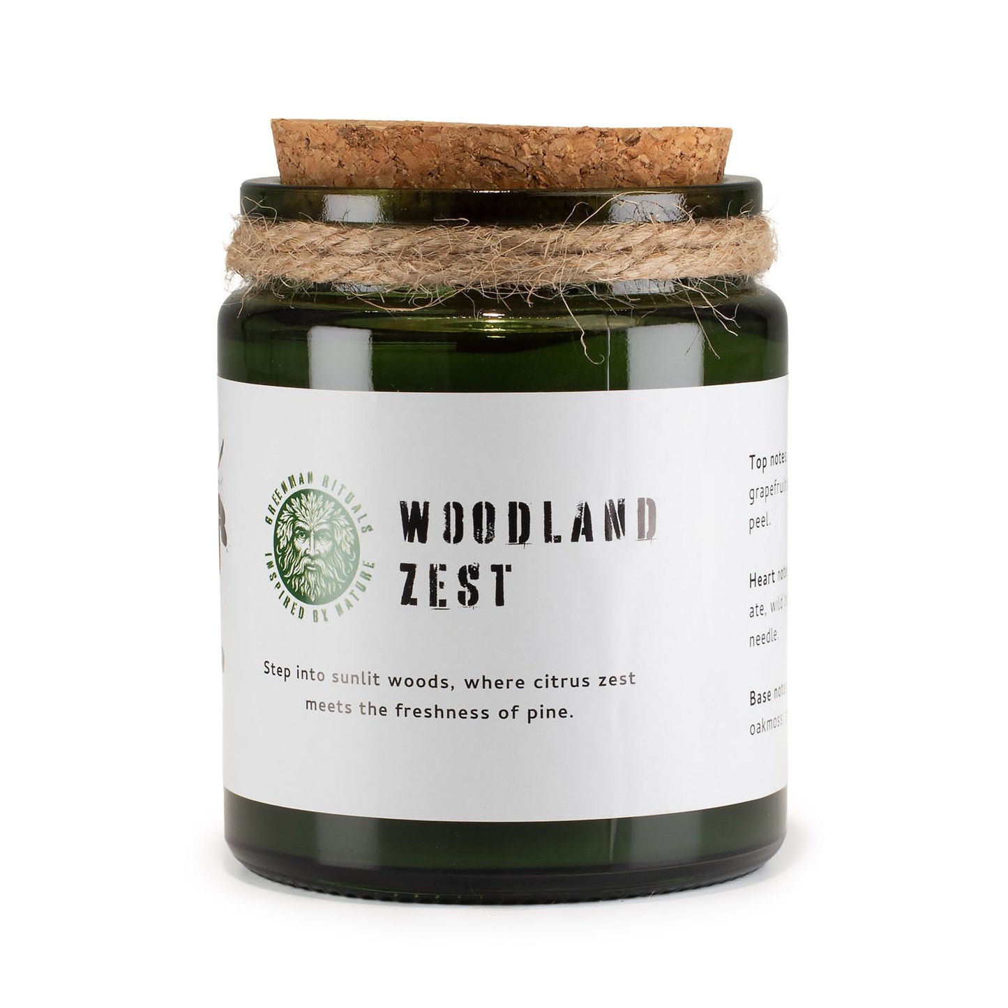 Greenman Woodwick Soy Candle - Woodland Zest | Auro & Co