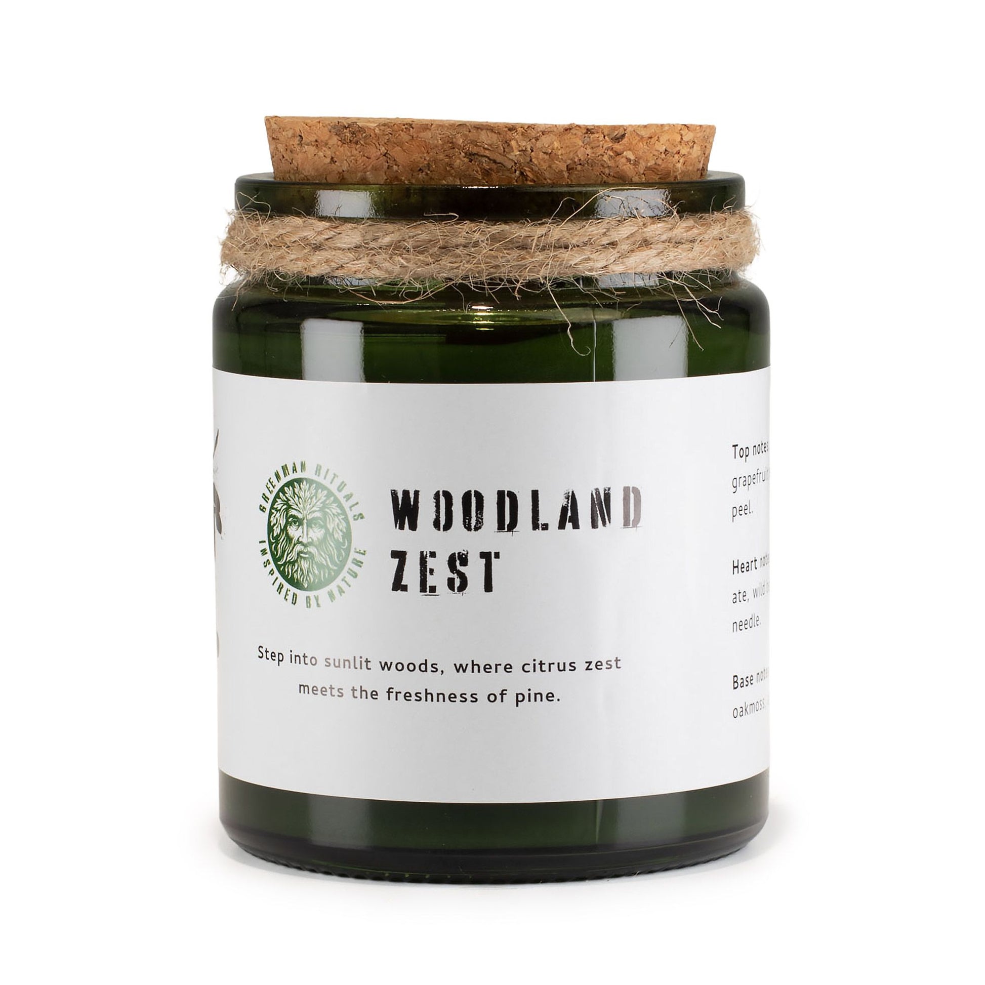 Greenman Woodwick Soy Candle - Woodland Zest | Auro & Co