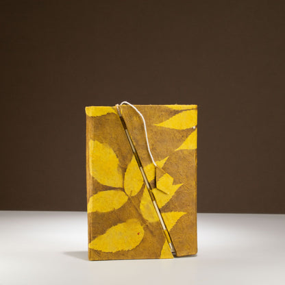 Mustard Brown Lokta Notebook, Medium