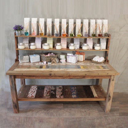 A&C 1.8m Standard Table with top shelf – detail view