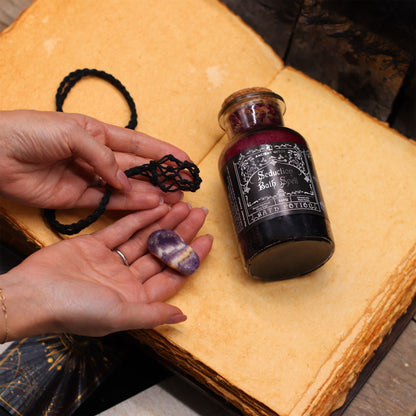 Ancient Witch Bath Spell Potion & Amethyst Crystal Amulet - Seduction – product image 10